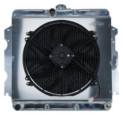 62-74 A,B,C,E Body SB Aluminum Performance Radiator And 16 Inch Fan Kit MT 18x22 Inch Cold Case Radiators