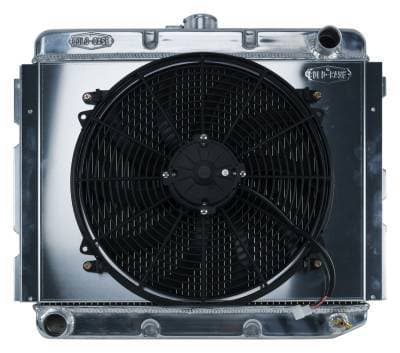 68-73 B,E Body BB Aluminum Performance Radiator And Fan Kit 16 Inch x 22 Inch MT Cold Case Radiators