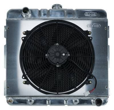 70-72 A,B Body SB Aluminum Performance Radiator And 16 Inch Fan Kit AT 17x22 Inch Cold Case Radiators