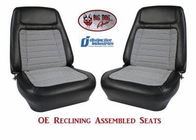1968 Camaro Deluxe Houndstooth OE Reclining Front Bucket Seats