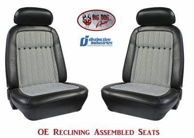 1969 Camaro Deluxe Houndstooth OE Reclining Front Bucket Seats