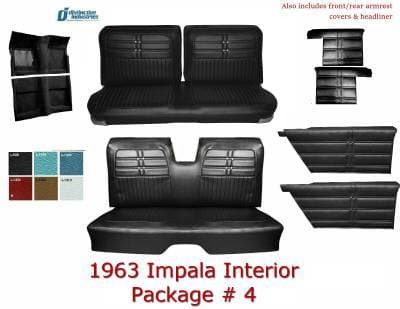 1963 Impala Convertible Standard Bench Seat Upholstery, Carpet & Panel Package 4