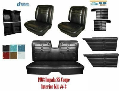 1963 Impala Convertible SS Seat Upholstery, Carpet & Panel Package 3