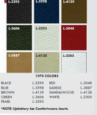 1970 GTO/Lemans Seat upholstery