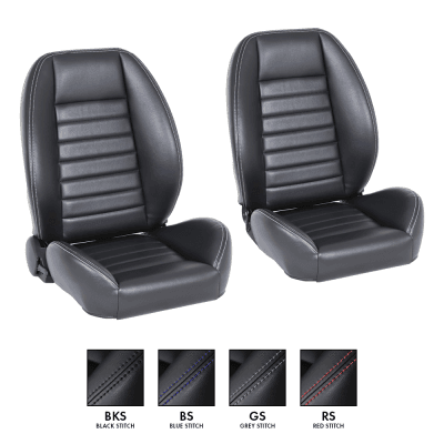 Cruiser Universal Lowback Bucket Seats - Black