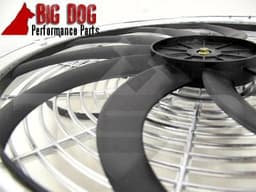 Two Fourteen-Inch Chrome Finish Radiator Cooling Fans & Electric Relay