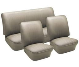 Front & Rear Vinyl Seat Upholstery, 1961-74 VW Type III, Notchback & Fastback, W/Armrest